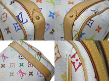 Load image into Gallery viewer, LOUIS VUITTON ルイヴィトン プリシラ ハンドバッグ M40096 モノグラム マルチカラー ホワイト 村上隆 美品 中古 4b005985