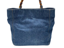 画像をギャラリービューアに読み込む, 極美品 CHANEL シャネル デニム トートバッグ 5番台 ココマーク ココステッチ インディゴブルー イタリア製 中古 4b005988