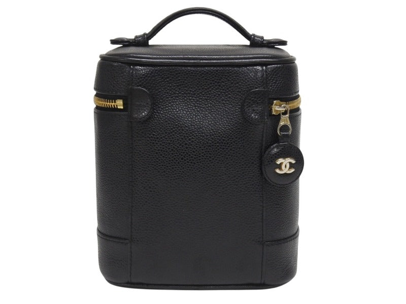 CHANEL シャネル バニティバッグ ハンドバッグ A01998 6番台 キャビア