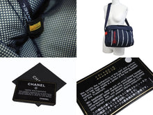 Load image into Gallery viewer, CHANEL シャネル スポーツライン ココマーク 刺繍 ショルダーバッグ 12番台 キャンバス ネイビー 美品 中古 4b005990
