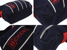 Load image into Gallery viewer, CHANEL シャネル スポーツライン ココマーク 刺繍 ショルダーバッグ 12番台 キャンバス ネイビー 美品 中古 4b005990