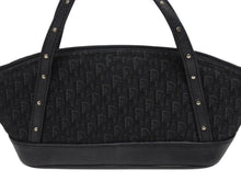 Load image into Gallery viewer, 極美品 CHRISTIAN DIOR クリスチャンディオール トロッター ハンドバッグ MC0063 キャンバス レザー ブラック シルバー金具 中古 4b005993