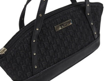 Load image into Gallery viewer, 極美品 CHRISTIAN DIOR クリスチャンディオール トロッター ハンドバッグ MC0063 キャンバス レザー ブラック シルバー金具 中古 4b005993