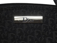 Load image into Gallery viewer, 極美品 CHRISTIAN DIOR クリスチャンディオール トロッター ハンドバッグ MC0063 キャンバス レザー ブラック シルバー金具 中古 4b005993