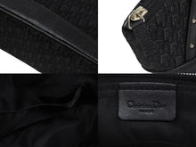 Load image into Gallery viewer, 極美品 CHRISTIAN DIOR クリスチャンディオール トロッター ハンドバッグ MC0063 キャンバス レザー ブラック シルバー金具 中古 4b005993