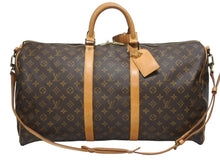画像をギャラリービューアに読み込む, LOUIS VUITTON ルイヴィトン キーポル バンドリエール55 ボストンバッグ M41414 モノグラム ブラウン 美品 中古 4b005996