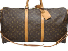 画像をギャラリービューアに読み込む, LOUIS VUITTON ルイヴィトン キーポル バンドリエール55 ボストンバッグ M41414 モノグラム ブラウン 美品 中古 4b005996