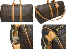 画像をギャラリービューアに読み込む, LOUIS VUITTON ルイヴィトン キーポル バンドリエール55 ボストンバッグ M41414 モノグラム ブラウン 美品 中古 4b005996