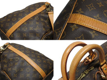 画像をギャラリービューアに読み込む, LOUIS VUITTON ルイヴィトン キーポル バンドリエール55 ボストンバッグ M41414 モノグラム ブラウン 美品 中古 4b005996