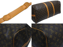 画像をギャラリービューアに読み込む, LOUIS VUITTON ルイヴィトン キーポル バンドリエール55 ボストンバッグ M41414 モノグラム ブラウン 美品 中古 4b005996