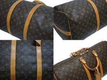 画像をギャラリービューアに読み込む, LOUIS VUITTON ルイヴィトン キーポル バンドリエール55 ボストンバッグ M41414 モノグラム ブラウン 美品 中古 4b005996