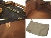 画像をギャラリービューアに読み込む, LOUIS VUITTON ルイヴィトン キーポル バンドリエール55 ボストンバッグ M41414 モノグラム ブラウン 美品 中古 4b005996