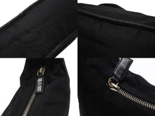 画像をギャラリービューアに読み込む, PRADA プラダ ワンショルダーバッグ ブラック ナイロン レザー ハンドバッグ BR0744 トライアングルロゴ 美品 中古 4b005997