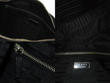 画像をギャラリービューアに読み込む, PRADA プラダ ワンショルダーバッグ ブラック ナイロン レザー ハンドバッグ BR0744 トライアングルロゴ 美品 中古 4b005997