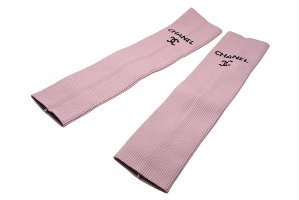 新品未使用 CHANEL シャネル LEG WARMER レッグウォーマー AA9803 ココマーク ピンク 2024クルーズコレクション 中古 4b005999