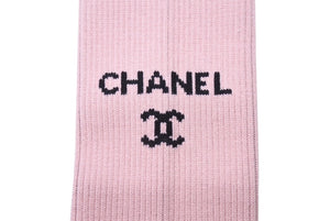 新品未使用 CHANEL シャネル LEG WARMER レッグウォーマー AA9803 ココマーク ピンク 2024クルーズコレクション 中古 4b005999