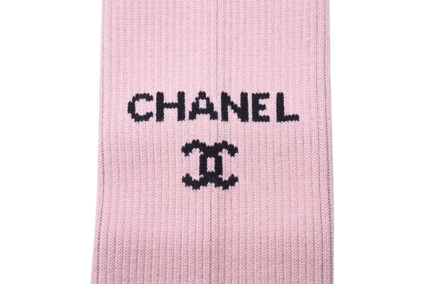 新品未使用 CHANEL シャネル LEG WARMER レッグウォーマー AA9803 ココマーク ピンク 2024クルーズコレクション 中古 4b005999
