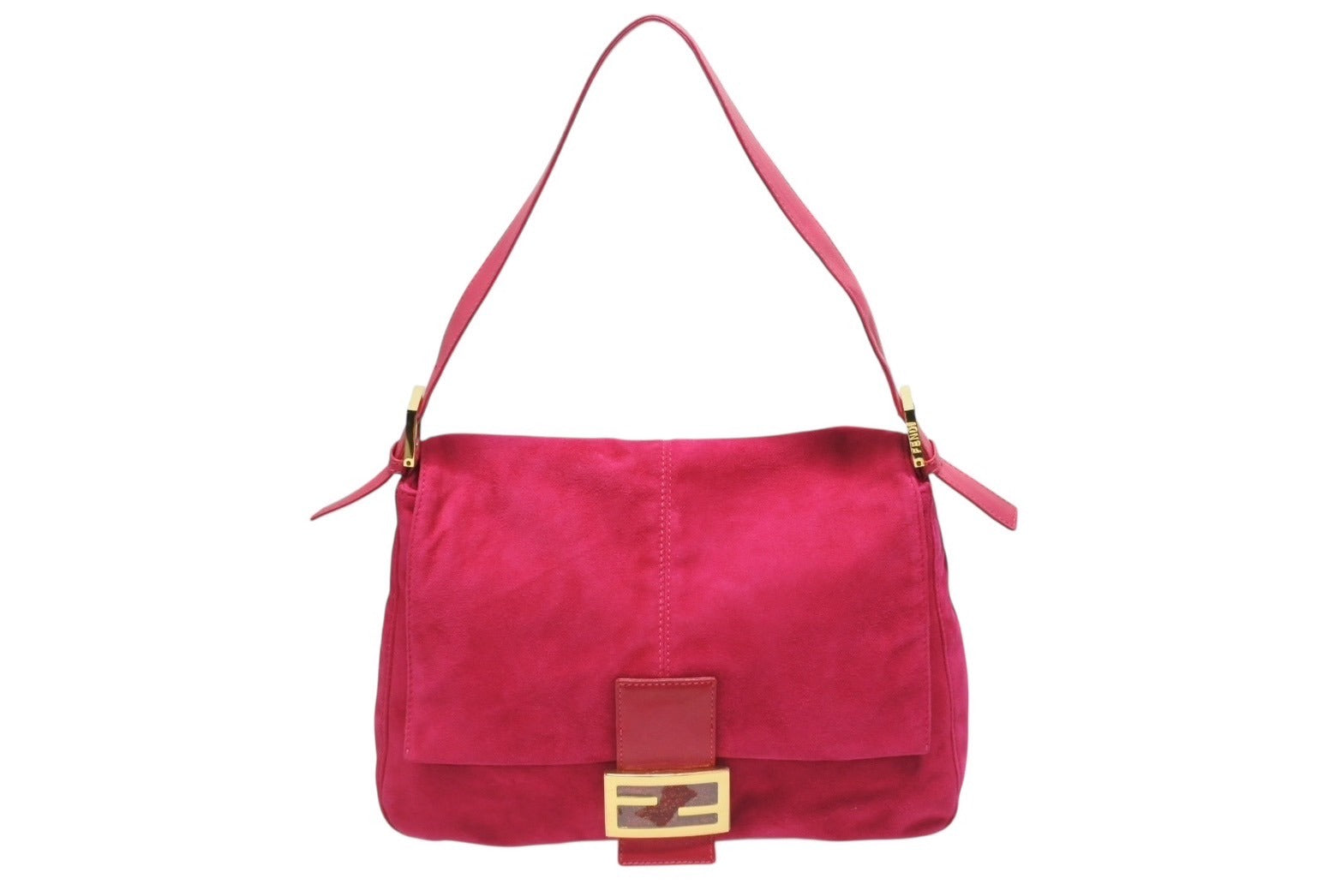 ヴィンテージ FENDI フェンディマンマバケット レザー 赤 FENDI/フェンディ マンマバケット ハンドバッグ レザー レッド お