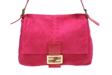 画像をギャラリービューアに読み込む, 極美品 FENDI フェンディ マンマバケット ワンショルダーバッグ 2370 26325 009 スエード レザー ピンク ゴールド金具 中古 4b006001