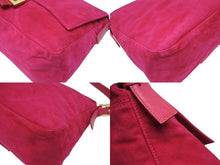 画像をギャラリービューアに読み込む, 極美品 FENDI フェンディ マンマバケット ワンショルダーバッグ 2370 26325 009 スエード レザー ピンク ゴールド金具 中古 4b006001