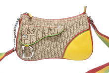 画像をギャラリービューアに読み込む, 極美品 Christian Dior クリスチャンディオール サドルバッグ ショルダーバッグ 08RU 0094 トロッター ラスタカラー ガリアーノ期 中古 4b006004