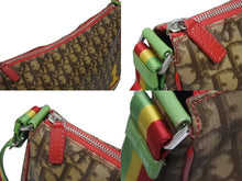 画像をギャラリービューアに読み込む, 極美品 Christian Dior クリスチャンディオール ショルダーバッグ BO A0074 トロッター ラスタカラー ブラウン ガリアーノ期 中古 4b006005