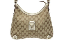 画像をギャラリービューアに読み込む, 極美品 GUCCI グッチ アビー ワンショルダーバッグ GGキャンバス 130738 214397 ベージュ アイボリー ゴールド金具 中古 4b006007