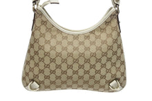 画像をギャラリービューアに読み込む, 極美品 GUCCI グッチ アビー ワンショルダーバッグ GGキャンバス 130738 214397 ベージュ アイボリー ゴールド金具 中古 4b006007