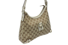 画像をギャラリービューアに読み込む, 極美品 GUCCI グッチ アビー ワンショルダーバッグ GGキャンバス 130738 214397 ベージュ アイボリー ゴールド金具 中古 4b006007