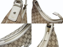 画像をギャラリービューアに読み込む, 極美品 GUCCI グッチ アビー ワンショルダーバッグ GGキャンバス 130738 214397 ベージュ アイボリー ゴールド金具 中古 4b006007