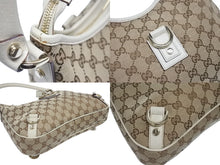 画像をギャラリービューアに読み込む, 極美品 GUCCI グッチ アビー ワンショルダーバッグ GGキャンバス 130738 214397 ベージュ アイボリー ゴールド金具 中古 4b006007