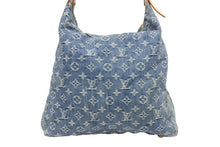 画像をギャラリービューアに読み込む, LOUIS VUITTON ルイヴィトン バギーGM ショルダーバッグ M95048 モノグラムデニム ブルー ゴールド金具 美品 中古 4b006008