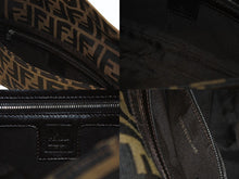 画像をギャラリービューアに読み込む, 極美品 FENDI フェンディ マンマバケット ワンショルダーバッグ 26424 ズッカ柄 キャンバス レザー ブラウン シルバー金具 中古 4b006012