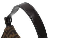 画像をギャラリービューアに読み込む, 極美品 FENDI フェンディ マンマバケット ワンショルダーバッグ 26424 ズッカ柄 キャンバス レザー ブラウン シルバー金具 中古 4b006012