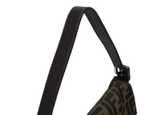 画像をギャラリービューアに読み込む, FENDI フェンディ マンマバケット ワンショルダーバッグ 26424 ズッカ柄 キャンバス レザー ブラウン シルバー金具 美品 中古 4b006014