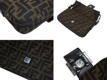 画像をギャラリービューアに読み込む, FENDI フェンディ マンマバケット ワンショルダーバッグ 26424 ズッカ柄 キャンバス レザー ブラウン シルバー金具 美品 中古 4b006014