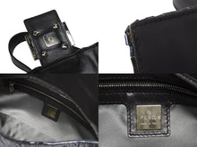 画像をギャラリービューアに読み込む, FENDI フェンディ ビーズ マンマバケット ワンショルダーバッグ 26424 ビーズ レザー ネイビー チャコール 美品 中古 4b006015