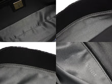 画像をギャラリービューアに読み込む, FENDI フェンディ ビーズ マンマバケット ワンショルダーバッグ 26424 ビーズ レザー ネイビー チャコール 美品 中古 4b006015