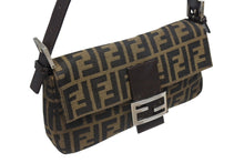 画像をギャラリービューアに読み込む, 極美品 FENDI フェンディ マンマバケット ワンショルダーバッグ 26424 ズッカ柄 キャンバス レザー ブラウン シルバー金具 中古 4b006016