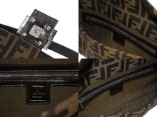 画像をギャラリービューアに読み込む, 極美品 FENDI フェンディ マンマバケット ワンショルダーバッグ 26424 ズッカ柄 キャンバス レザー ブラウン シルバー金具 中古 4b006016