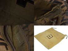 画像をギャラリービューアに読み込む, 極美品 FENDI フェンディ マンマバケット ワンショルダーバッグ 26424 ズッカ柄 キャンバス レザー ブラウン シルバー金具 中古 4b006016