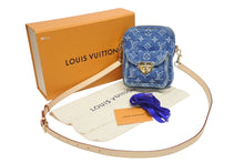 画像をギャラリービューアに読み込む, 新品同様 LOUIS VUITTON ルイヴィトン ポシェット フェアファックス ショルダーバッグ M82948 モノグラム デニム ゴールド金具 中古 4b006019