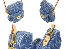 画像をギャラリービューアに読み込む, 新品同様 LOUIS VUITTON ルイヴィトン ポシェット フェアファックス ショルダーバッグ M82948 モノグラム デニム ゴールド金具 中古 4b006019