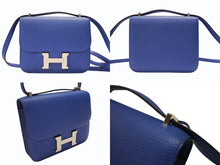 Load image into Gallery viewer, 極美品 HERMES エルメス ショルダーバッグ ミニコンスタンス ブルーゼリージュ エプソン C刻印 中古 006022