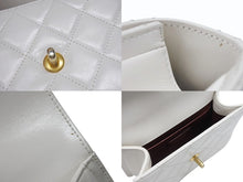 Load image into Gallery viewer, CHANEL シャネル ミニマトラッセ ショルダーバッグ AS2615 ココマーク ラムスキン ホワイト ゴールド金具 美品 中古 4b006023
