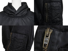 画像をギャラリービューアに読み込む, 極美品 BALENCIAGA バレンシアガ 22AW Sporty B Pull-Over Bomber スポーティー B プルオーバー ボンバー ジャケット ブラック ナイロン 720157 サイズ2 中古 4b006025