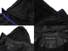 画像をギャラリービューアに読み込む, BALENCIAGA バレンシアガ 23SS 3B Sports Icon Leather Jacket スポーツ アイコン レザー ジャケット ブラック ラムスキン 697771 サイズ2 美品 中古 4b006026