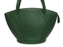 画像をギャラリービューアに読み込む, LOUIS VUITTON ルイヴィトン サンジャック ショッピング トートバッグ M52264 エピレザー ボルネオグリーン ゴールド金具 美品 中古 4b006029