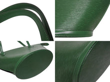 画像をギャラリービューアに読み込む, LOUIS VUITTON ルイヴィトン サンジャック ショッピング トートバッグ M52264 エピレザー ボルネオグリーン ゴールド金具 美品 中古 4b006029