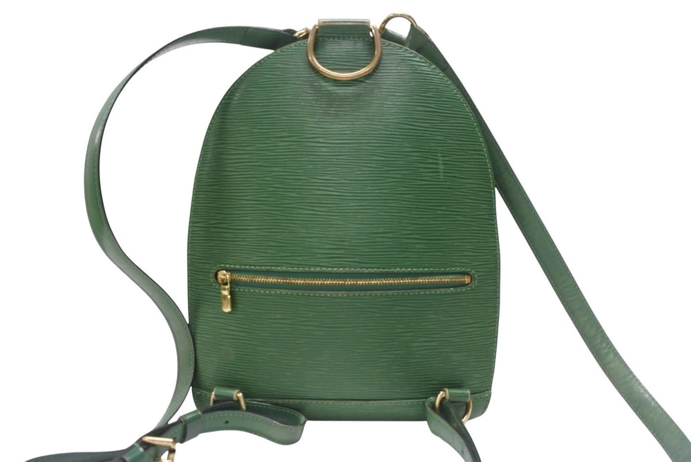 LOUIS VUITTON Rucksack Mabillon M52234 Epi Leather Green Gold Hardware Good Condition Used 4b006030